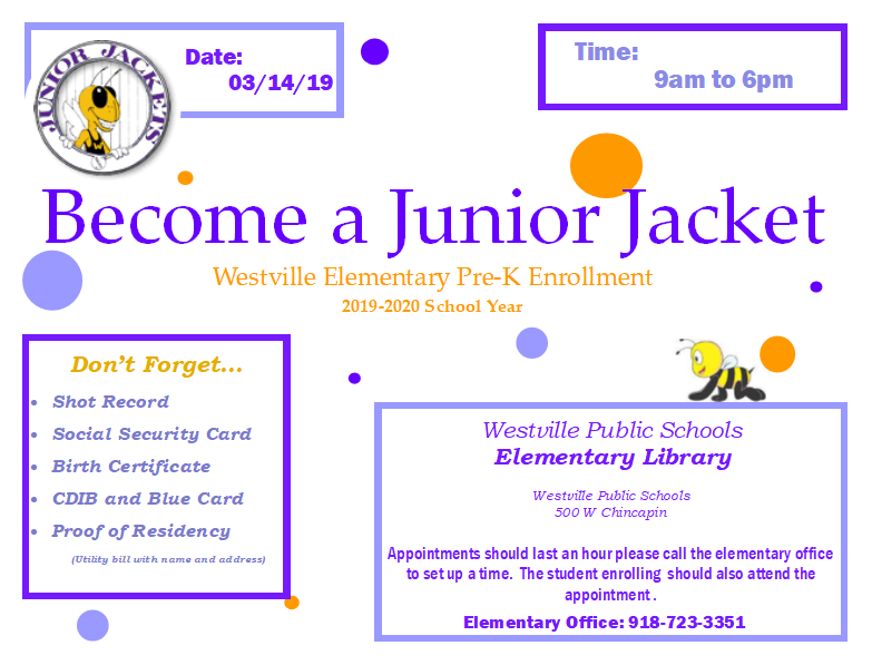 PreK Enrollment Westville Public Schools