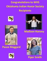 Oklahoma Indian Honor Society Recipients