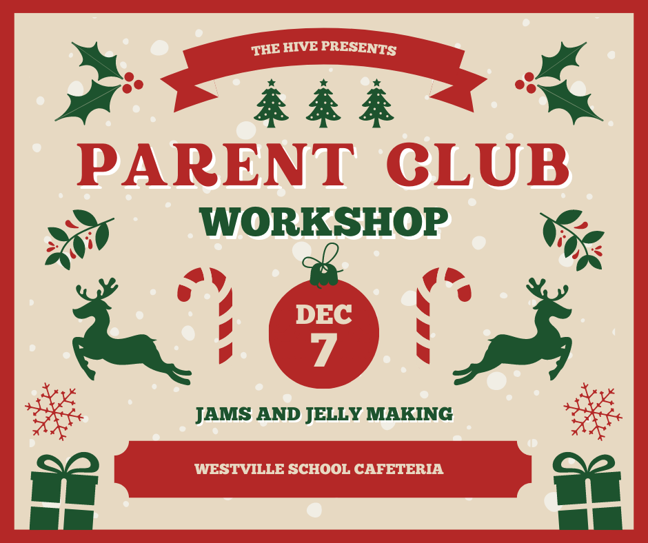 jams and jellies flyer with christmas theme